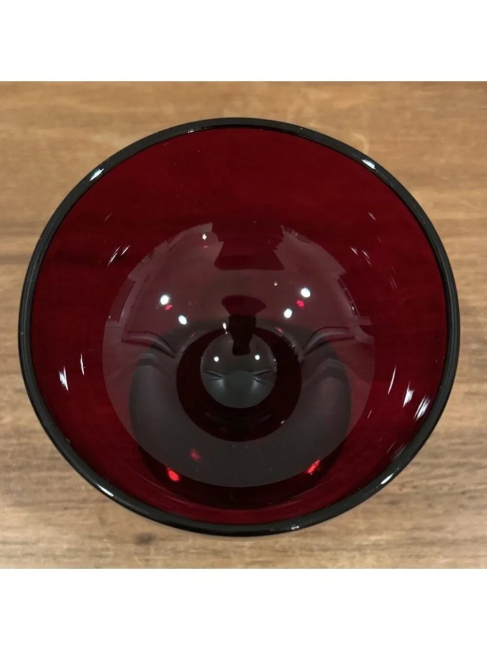 Vintage Anchor Hocking Monarch Royal Ruby Red Glass 3 1/8